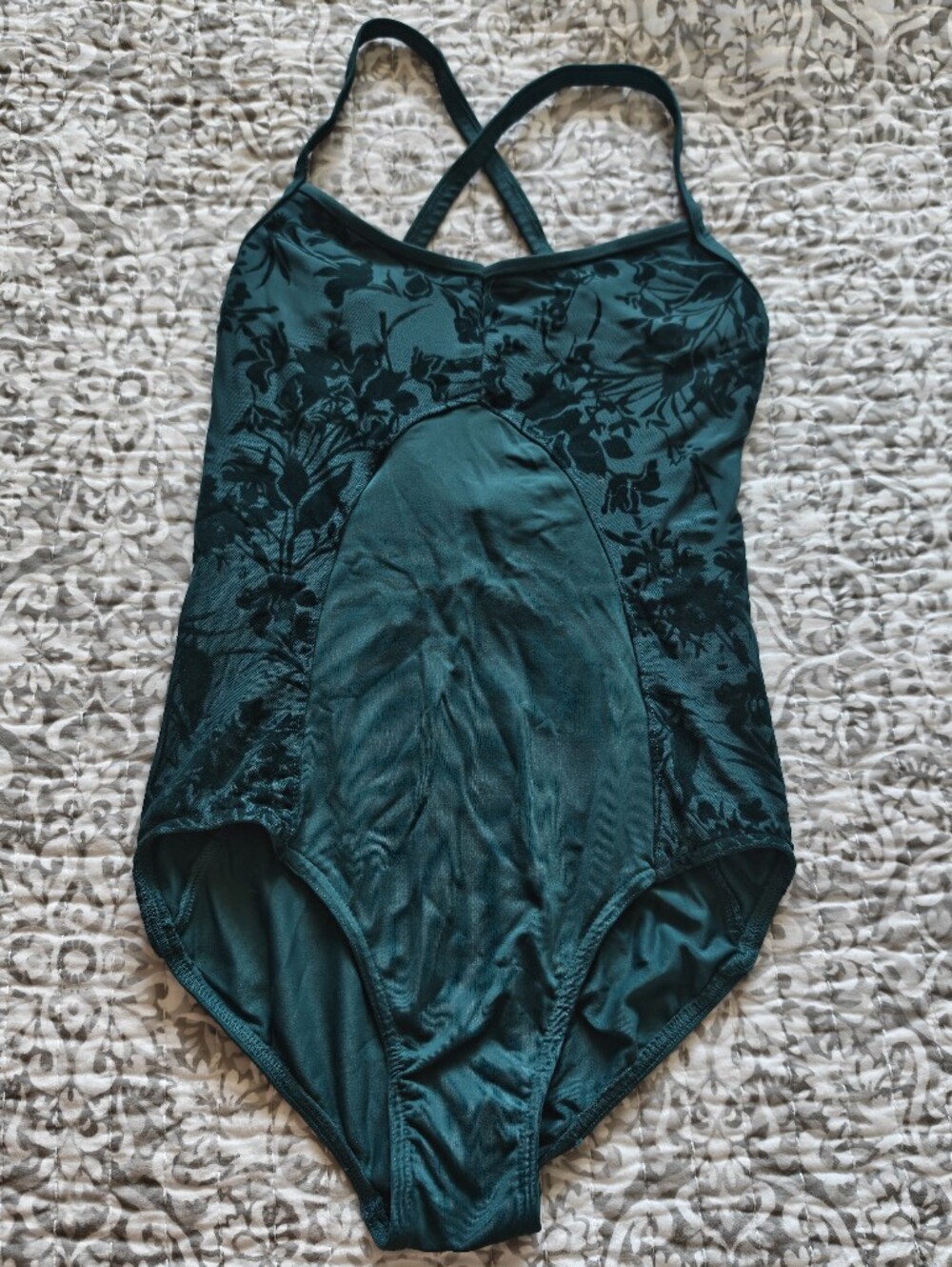 Bloch Green Velvet Leotard